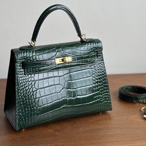 green Croc genuine leather wirkin